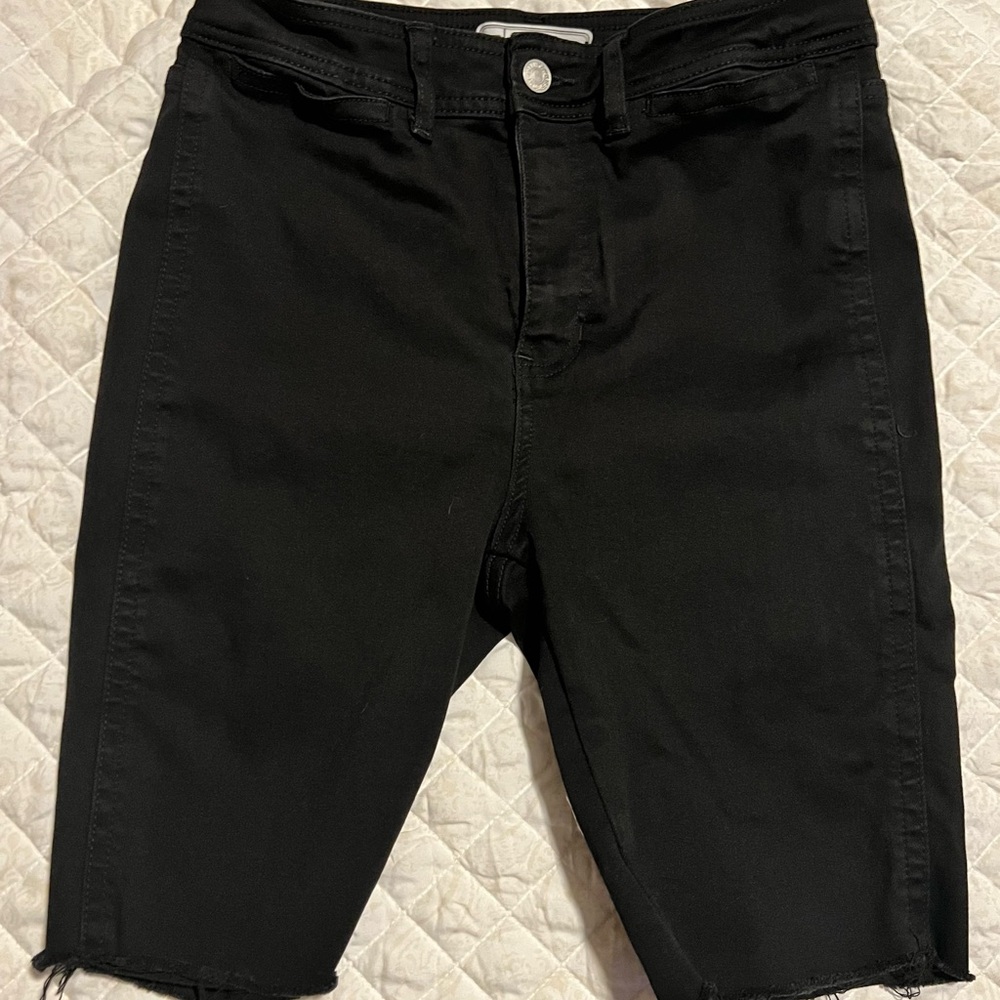 Free People Black Denim Shorts